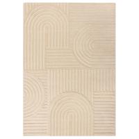 TEPPICH aus Wolle LEVEN in Natur, geometrisch, 160 x 230 cm - Beige, Textil (230/160cm) - KADIMA DESIGN