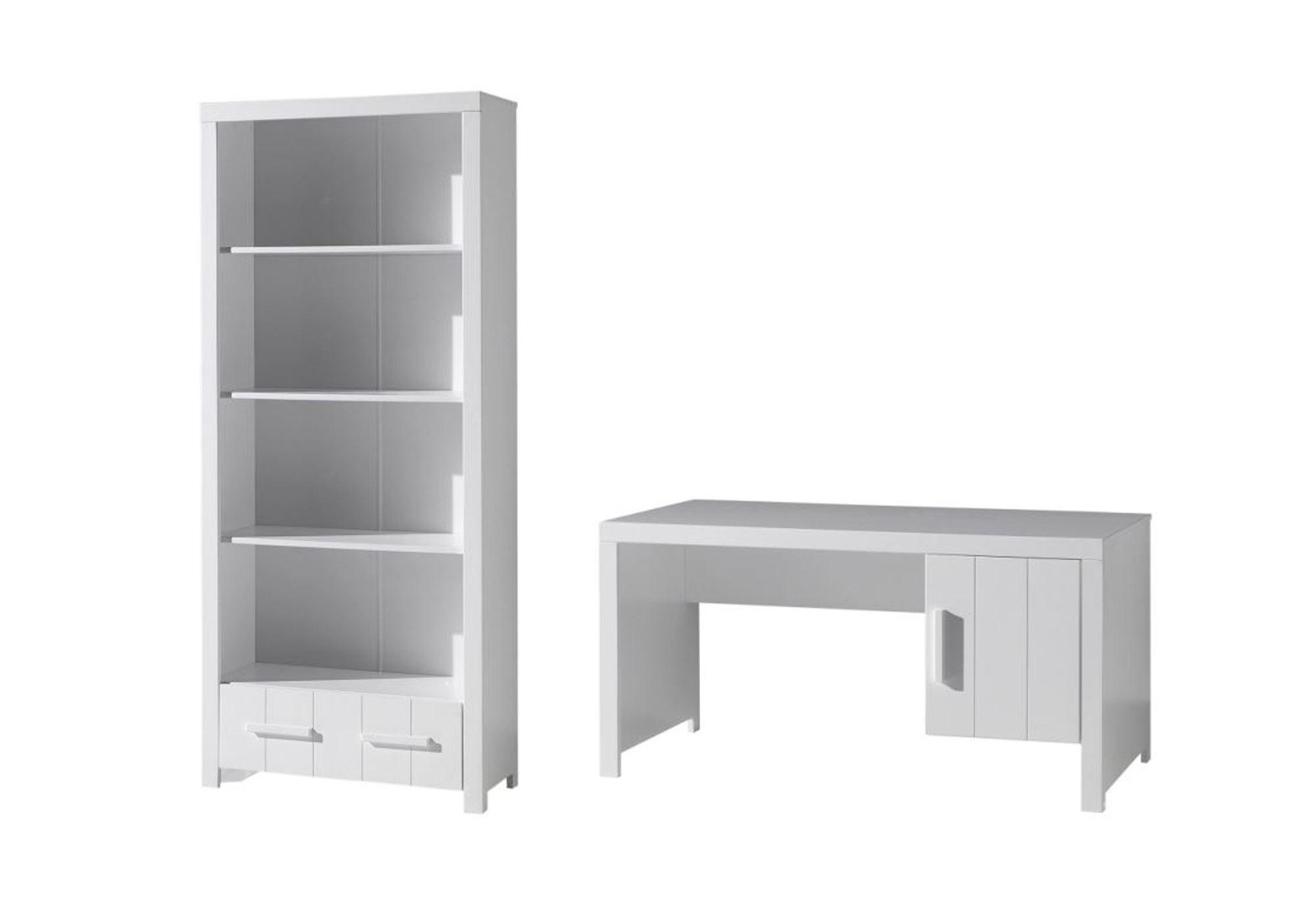 BEIMÖBEL Set Karalynn Jugendzimmer Möbel Set MDF Weiß ERCO10 - Weiß, Holzwerkstoff (137/70/1cm) - 58aufmkessel