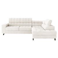 ECKSOFA Nord, Seite: Rechts - Schwarz/Naturfarben, Holz/Textil (264/203cm) - MIRJAN24