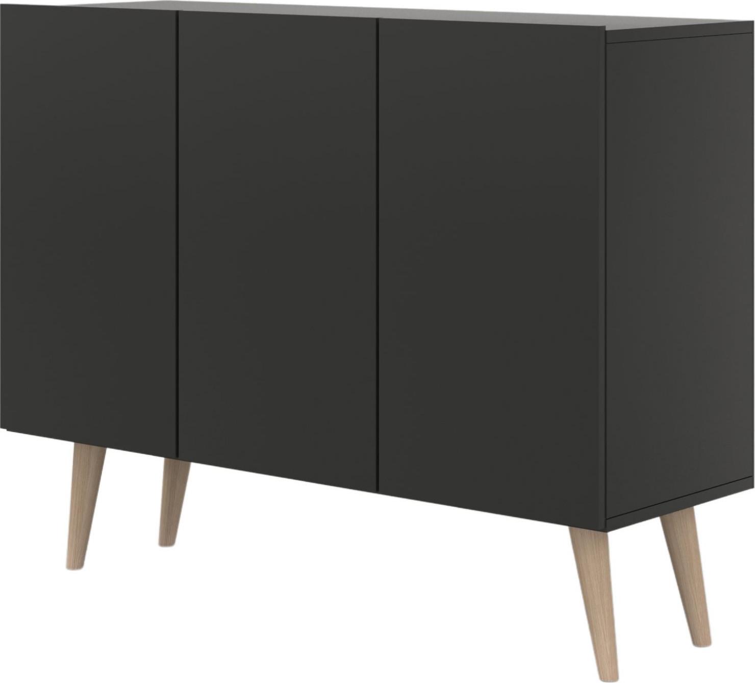 SIDEBOARD Ivy 120/95/40 cm in Schwarz - Schwarz, Holzwerkstoff (120/95.5/39.9cm) - WFL GROUP