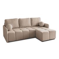 AUSZIEHBARES Ecksofa GAMMA mit Schlaffunktion Quelle 05 - Beige, Textil (217/145cm) - Lookway