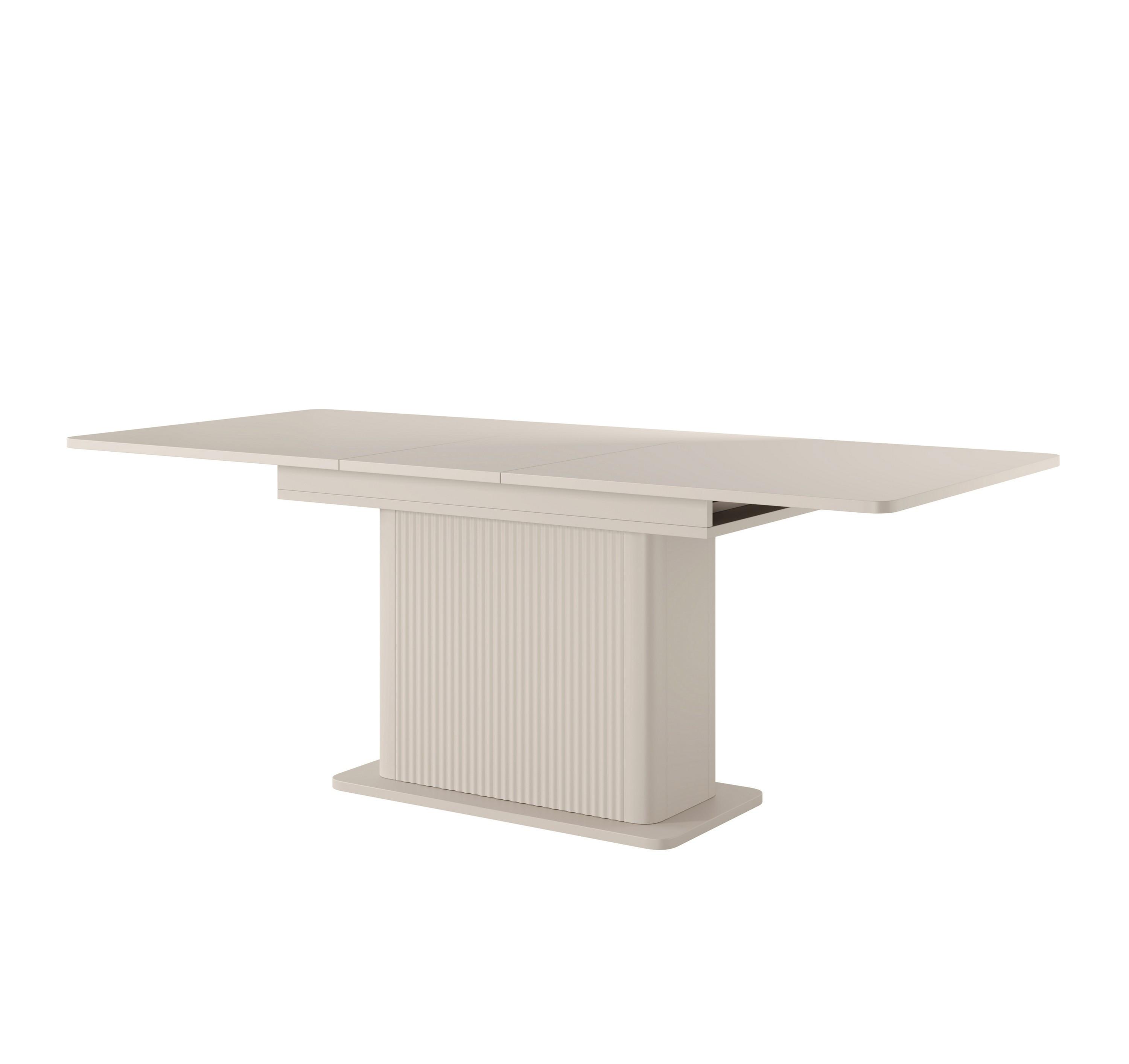 ESSTISCH LANTANA Ausziehbar 160 - 200 / 160 x 75,4 cm - Beige/Goldfarben, Holz (160/160/75.4cm) - MASSENO