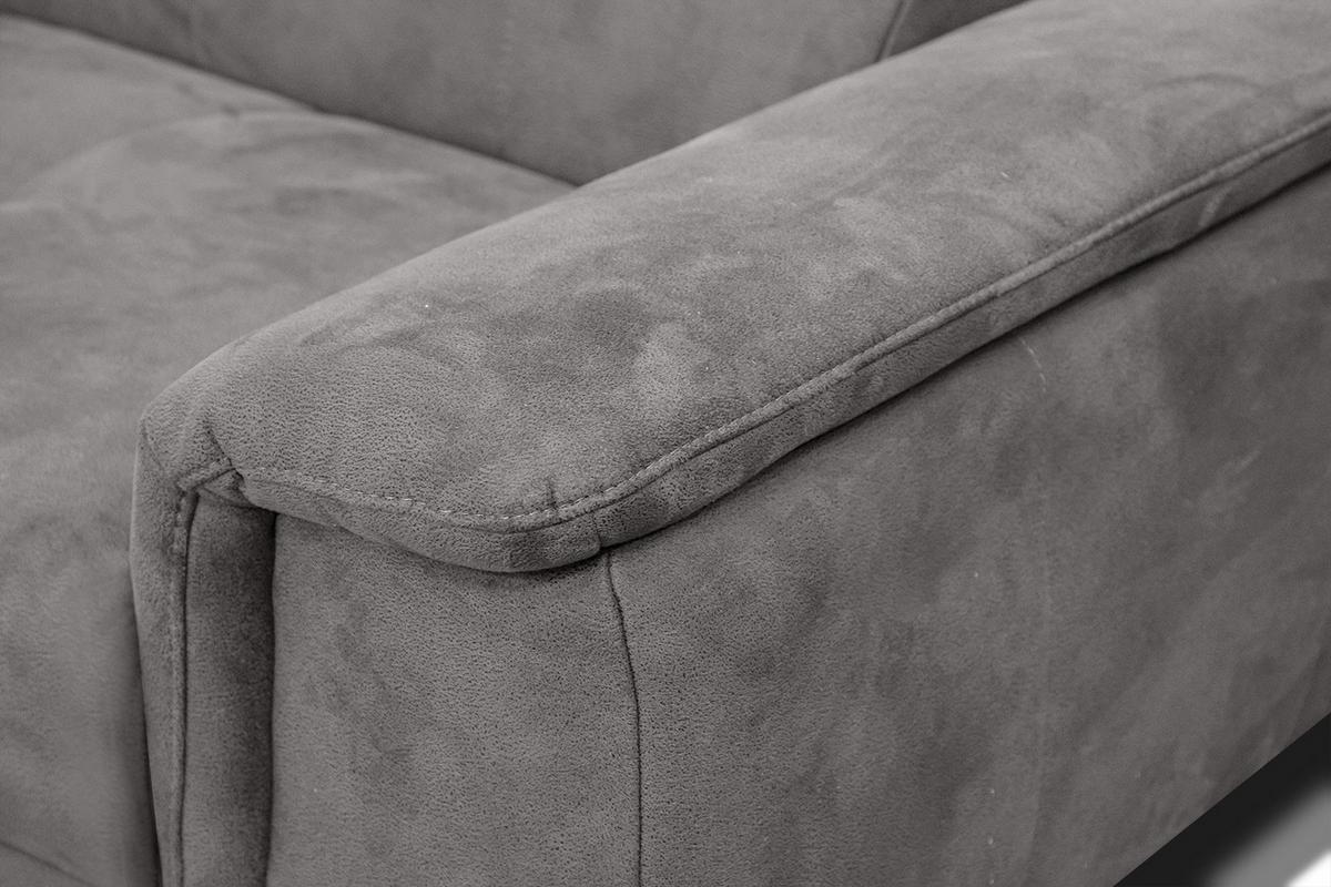 ECKSOFA FIERO 4-Sitzer, hellgrau - Hellgrau/Schwarz, Holzwerkstoff/Textil (158/269cm) - Wozimo
