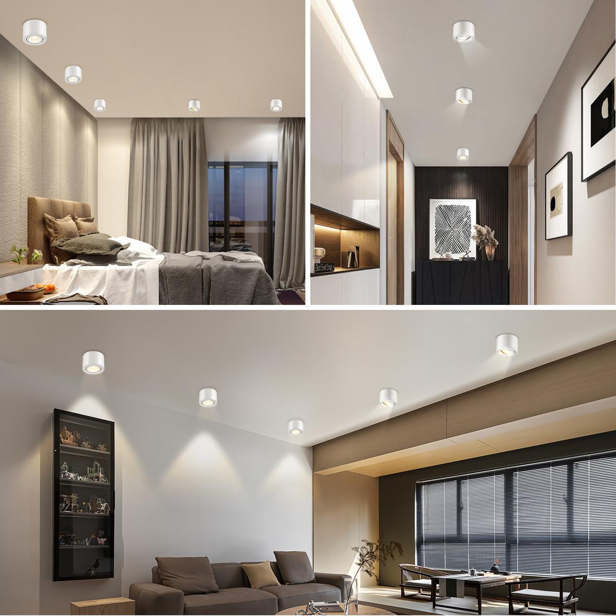 LED DECKENLEUCHTE Slenly 8.2/8.2/5.7 cm - Weiß, Metall (8.2/8.2/5.7cm) - ZMH