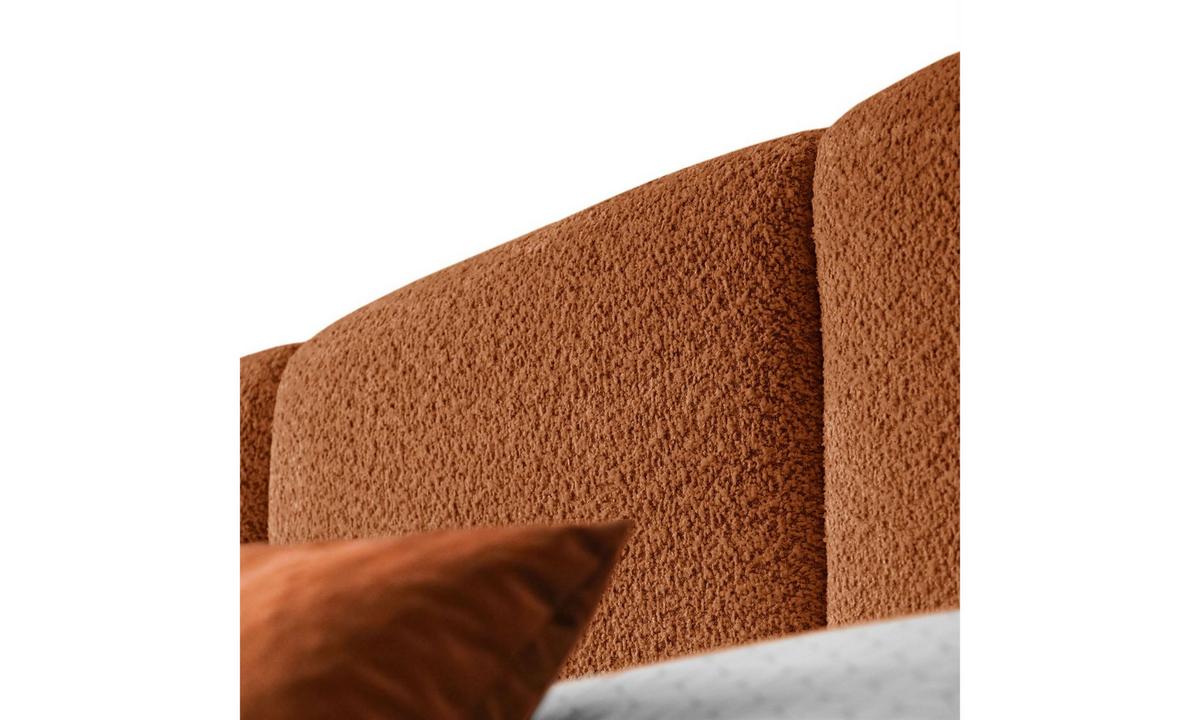 POLSTERBETT ELENA 160x200 cm Kupfer (Anthology 9), 34 Holzlatten, Kopfteil 108 cm - Kupferfarben, Textil (160/200cm) - Lookway