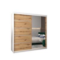 SCHWEBETÜRENSCHRANK 200/200/62 2-türig - Silberfarben/Eiche Artisan, Holz/Kunststoff (200/200/62cm) - MÖBEL KRYSPOL