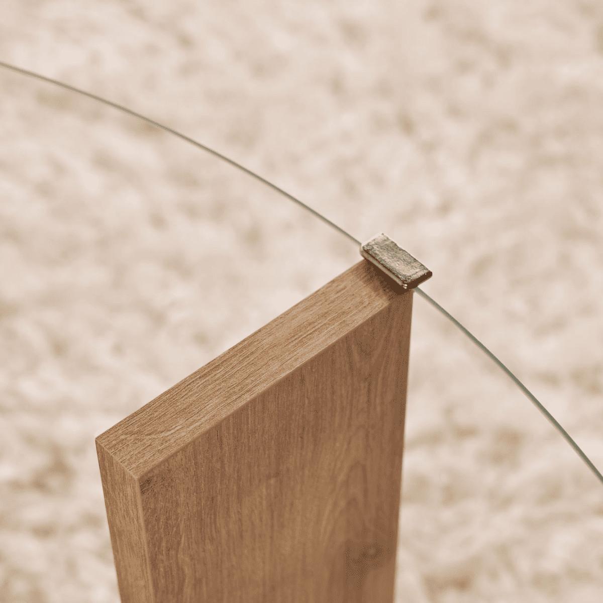 COUCHTISCH mit 2 Platten, davon eine aus gehärtetem Glas 75/75/40 cm - Eichefarben, Holzwerkstoff (7.5/75/40cm) - Calicosy