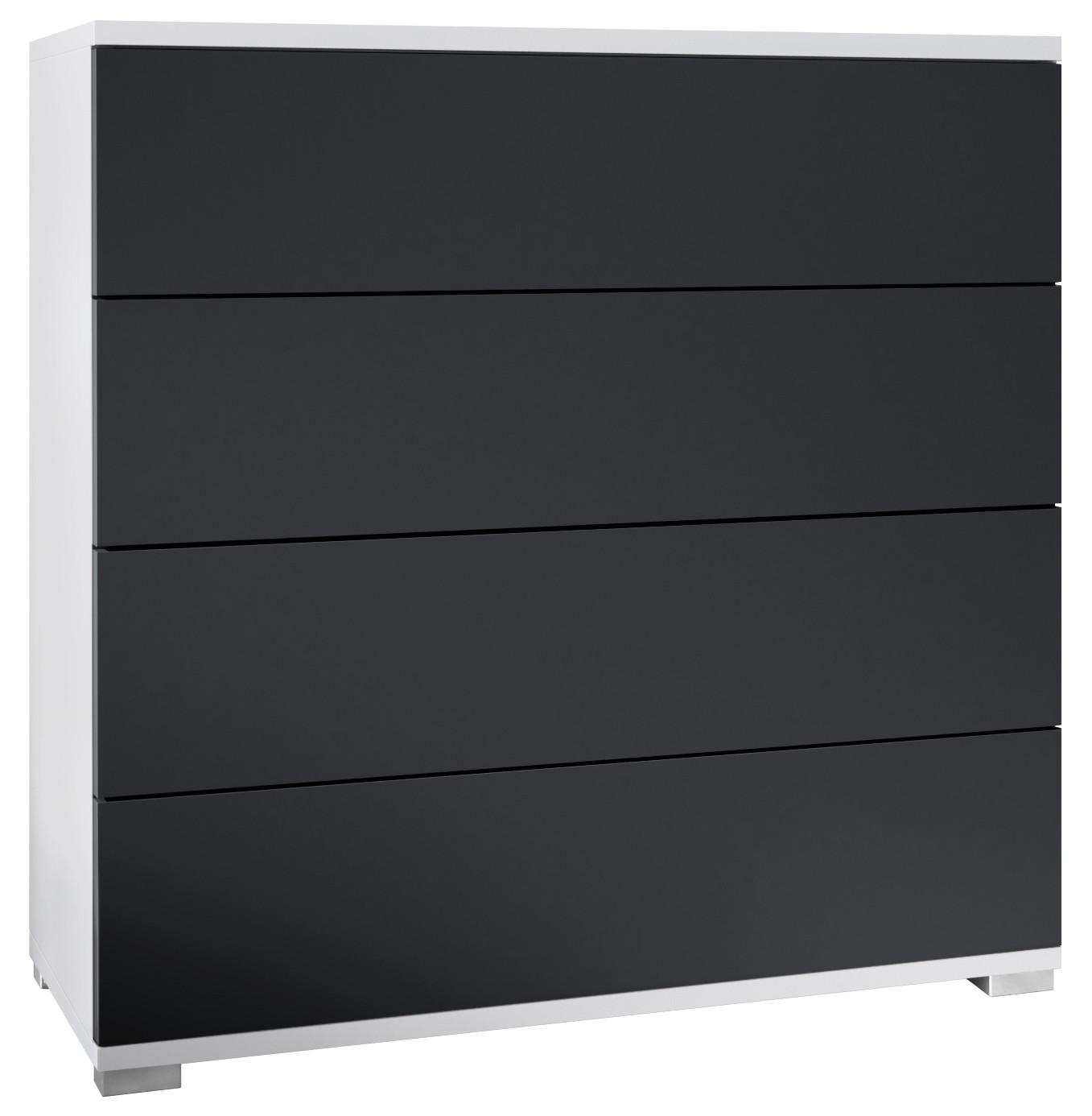 KOMMODE Pavos Schwarz matt - Schwarz, Holzwerkstoff (76/76/35cm) - Vladon