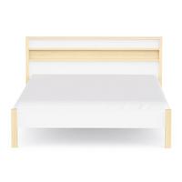 BETT in Weiß und Eiche Dekor 171,9/207,3/95 cm - Weiß, Holzwerkstoff (200/160cm) - Calicosy