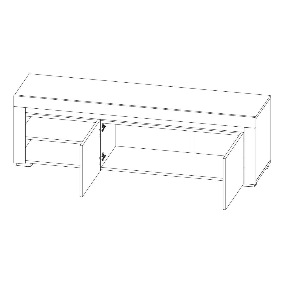 TV-MÖBEL Kasla Weiß - Weiß, Holzwerkstoff (152/47/39cm) - Petits-meubles