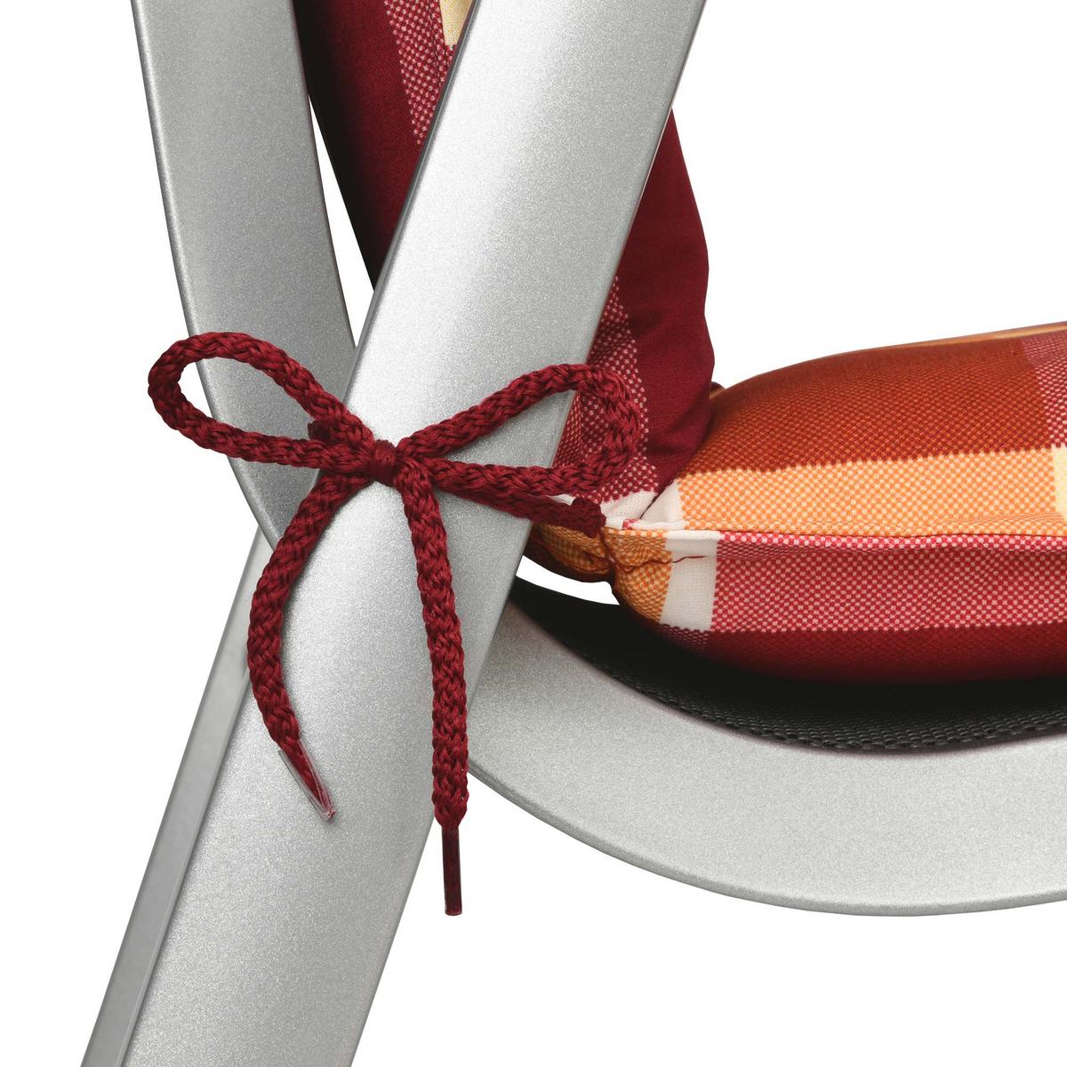 HOCHLEHNERAUFLAGE Sunny RO 120/50/6cm Rot-Kariert - Rot, Textil (50/6/120cm) - Beautissu 