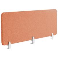 SCHREIBTISCHTRENNWAND 180 x 40 cm Hellrot Wally - Rot, Textil (180/40/2cm) - Beliani