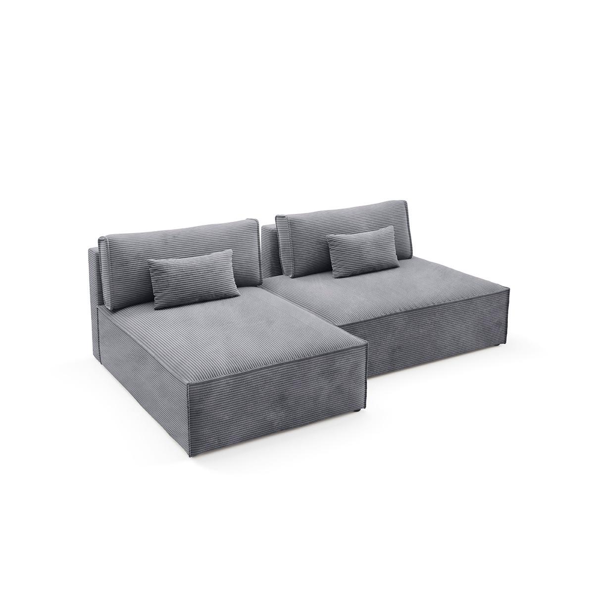 ECKSOFA Georgia Hellgrau - Grau, Holz (236/148cm) - Petits-meubles