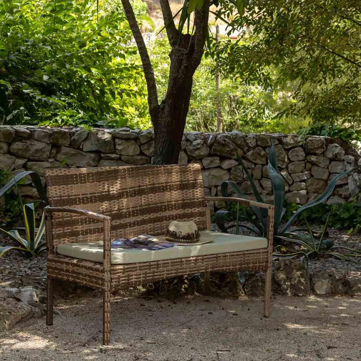 BANK, grau, 110x55x85cm - Braun, Naturmaterialien (110/85/55cm) - Wanderlust