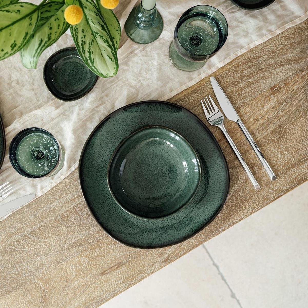 TAFEL-SET Lave Vert 4-tlg. - Grün, Keramik (2/2/2cm) - like.Villeroy & Boch
