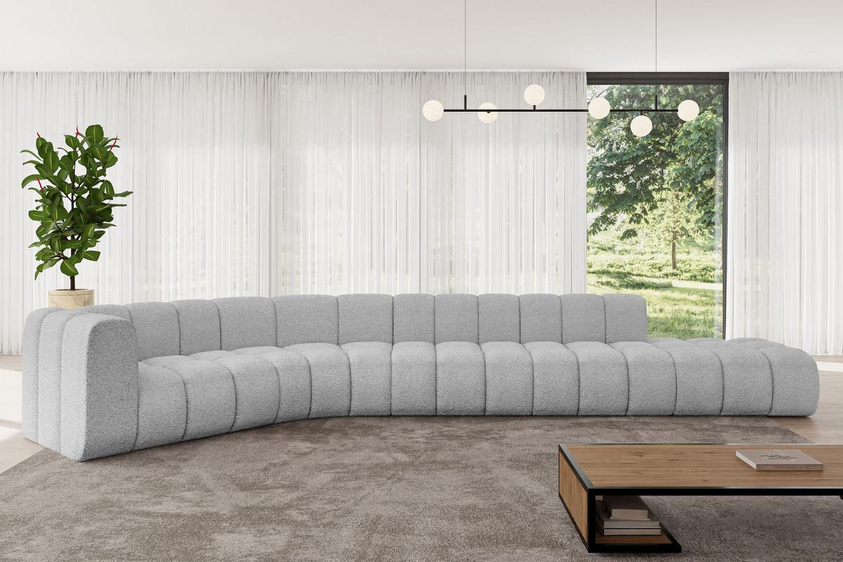ECKSOFA modulares Sofa Tilmo-L2 - 490x194x70 cm Hellgrau - Hellgrau, Holzwerkstoff/Textil (490/194cm) - ALTDECOR