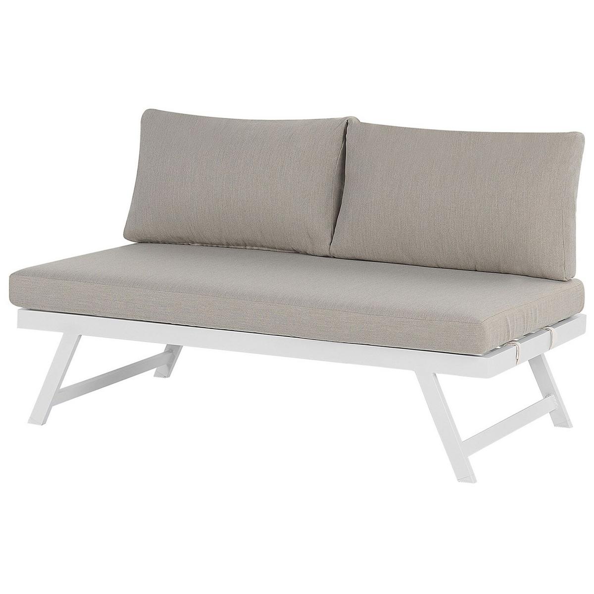 OUTDOOR-KISSENBEZUG Set Taupe Coccorino - Grau, Textil (130/65cm) - Beliani