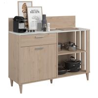 ANRICHTE Eiche, grau Küchenschrank und Buffet 120 cm - Eichefarben/Grau, Holzwerkstoff (120/100/41cm) - Parisot Meuble