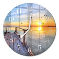 WANDUHR aus Glas Ø30 cm - Pier - Multicolor, Glas (30/30/0.4cm) - TULUP