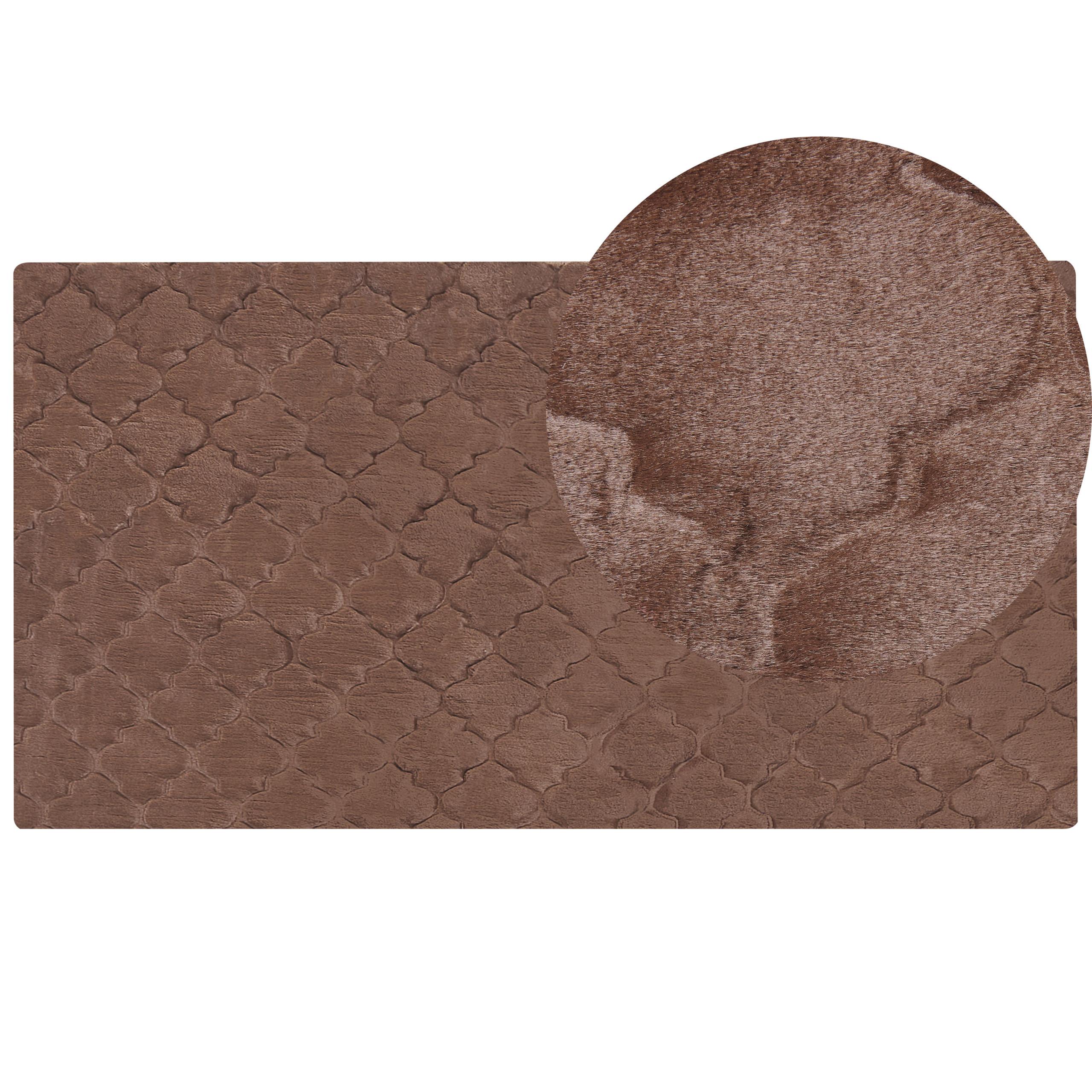 SHAGGY-KUNSTFELLTEPPICH Gharo 150/80 cm - Braun, Kunststoff (80/150cm) - Beliani