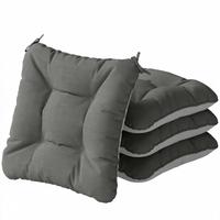 OUTDOOR-SITZKISSEN 4ER-SET aus Polyester Dunkelgrau - Dunkelgrau, Textil (39.5/39.5/10cm) - Outsunny