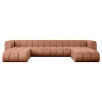 WOHNLANDSCHAFT modulares Sofa Joren-U2 - 410x177x70 cm Apricot - Koralle, Holzwerkstoff/Textil (410/70/177cm) - ALTDECOR