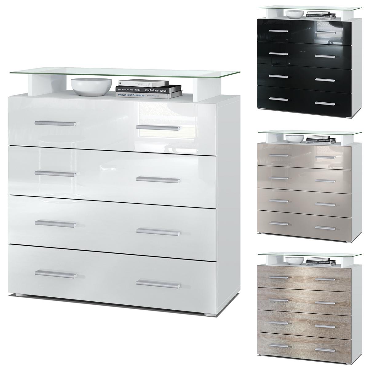 KOMMODE Pavos Avola-Anthrazit - Anthrazit, Holzwerkstoff (76/81/35cm) - Vladon