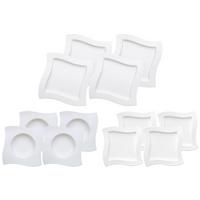 TELLERSET NewWave weiß 12-tlg. - Weiß, Keramik (2/2/2cm) - Villeroy & Boch
