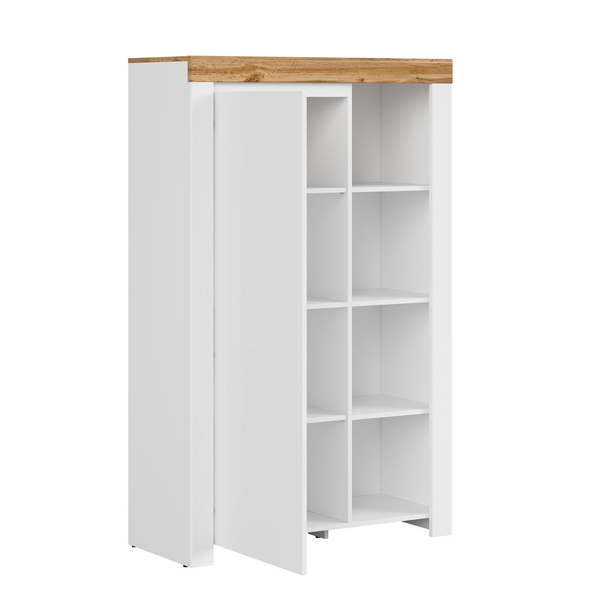 BÜCHERREGAL Hella Weiß und Holz - Weiß, Holzwerkstoff (98/157/42cm) - Petits-meubles