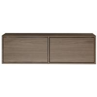 TV-LOWBOARD hängend, 2 Klappen, Walnuss, 100 cm - Dunkelbraun, Holzwerkstoff (100.6/30/30cm) - Selsey