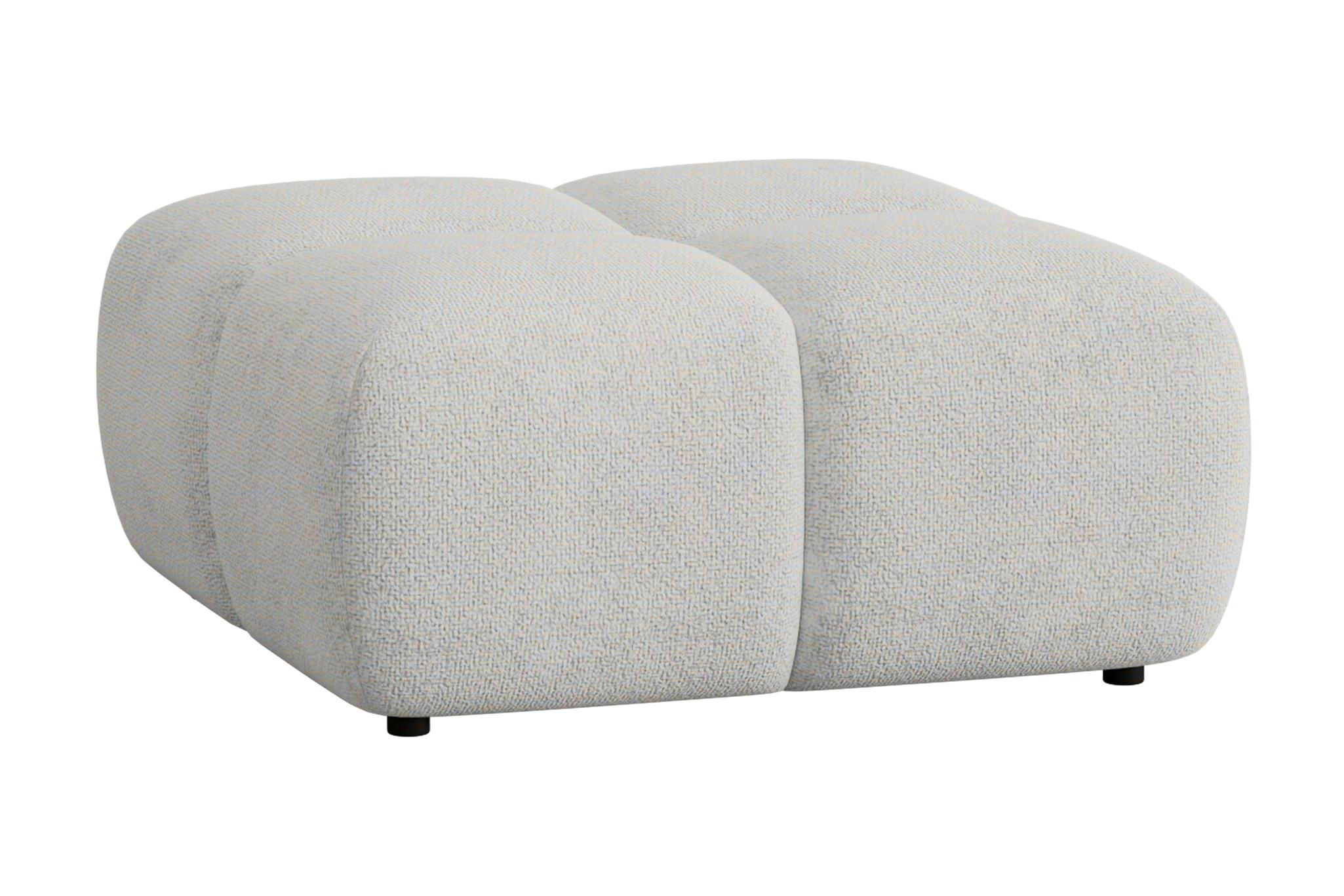 POLSTERHOCKER Vega - Weiß, Holzwerkstoff/Textil (90/45/90cm) - Fun Möbel