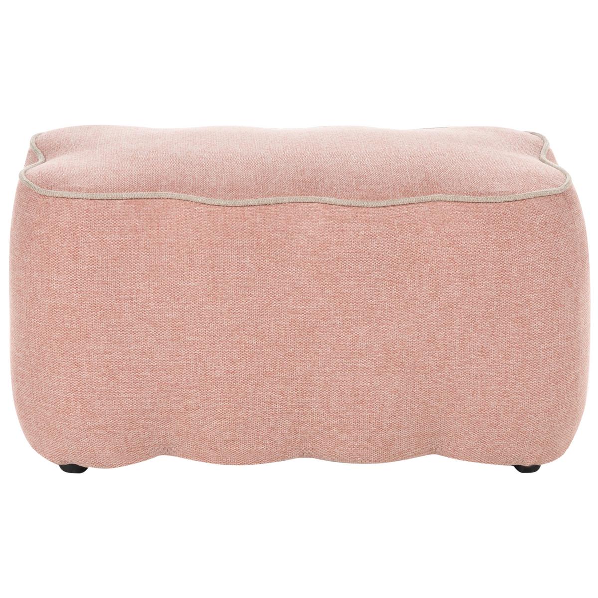 POLSTERBANK Stoff Rosa Juno - Beige, Textil (69/38/38cm) - Beliani