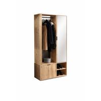 GARDEROBENSCHRANK GRATA 100/189/33 Modern Garderobenschrank Eiche Artisan - Eiche Artisan, Holzwerkstoff (100/189.4/33cm) - MASSENO