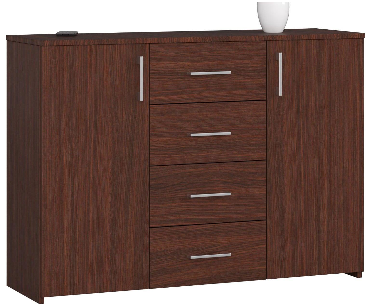 KOMMODE Dunkelbraun 80/110/35 - Dunkelbraun, Textil (110/80/35cm) - RAUMHIRSCH FURNITURE