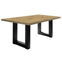 ESSZIMMERTISCH Eila 8 180 x 90 x 75 Esstisch Schwarzstahl/Asteiche - Eiche Artisan, Holz (180/90/75cm) - 58aufmkessel