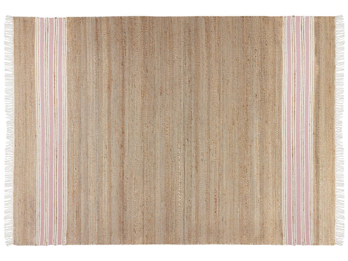 TEPPICH geflochten Mirza 230/160 cm - Beige, Naturmaterialien (160/230cm) - Beliani