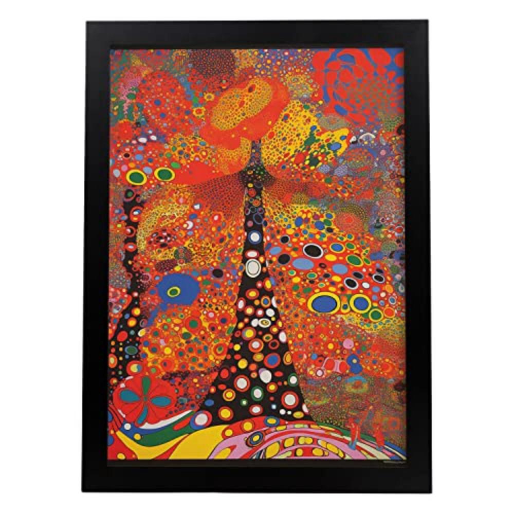 POSTER Yayoi Kusama A3 Schwarzer Rahmen - Schwarz, Papier (29.7/5/42cm) - Nacnic