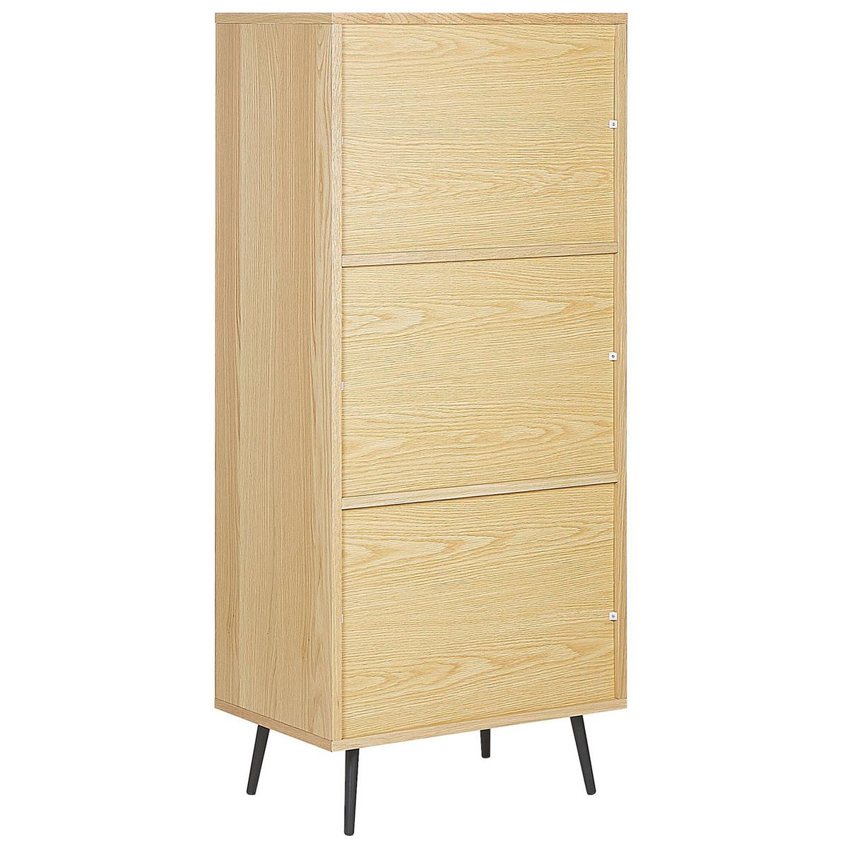REGAL 4 Fächer Richmond - Hellbraun, Holzwerkstoff (60/139/40cm) - Beliani