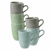 KAFFEEBECHER Beat Color Glaze bunt 350 ml 6er Set - Multicolor, Keramik (0.35L) - Seltmann Weiden