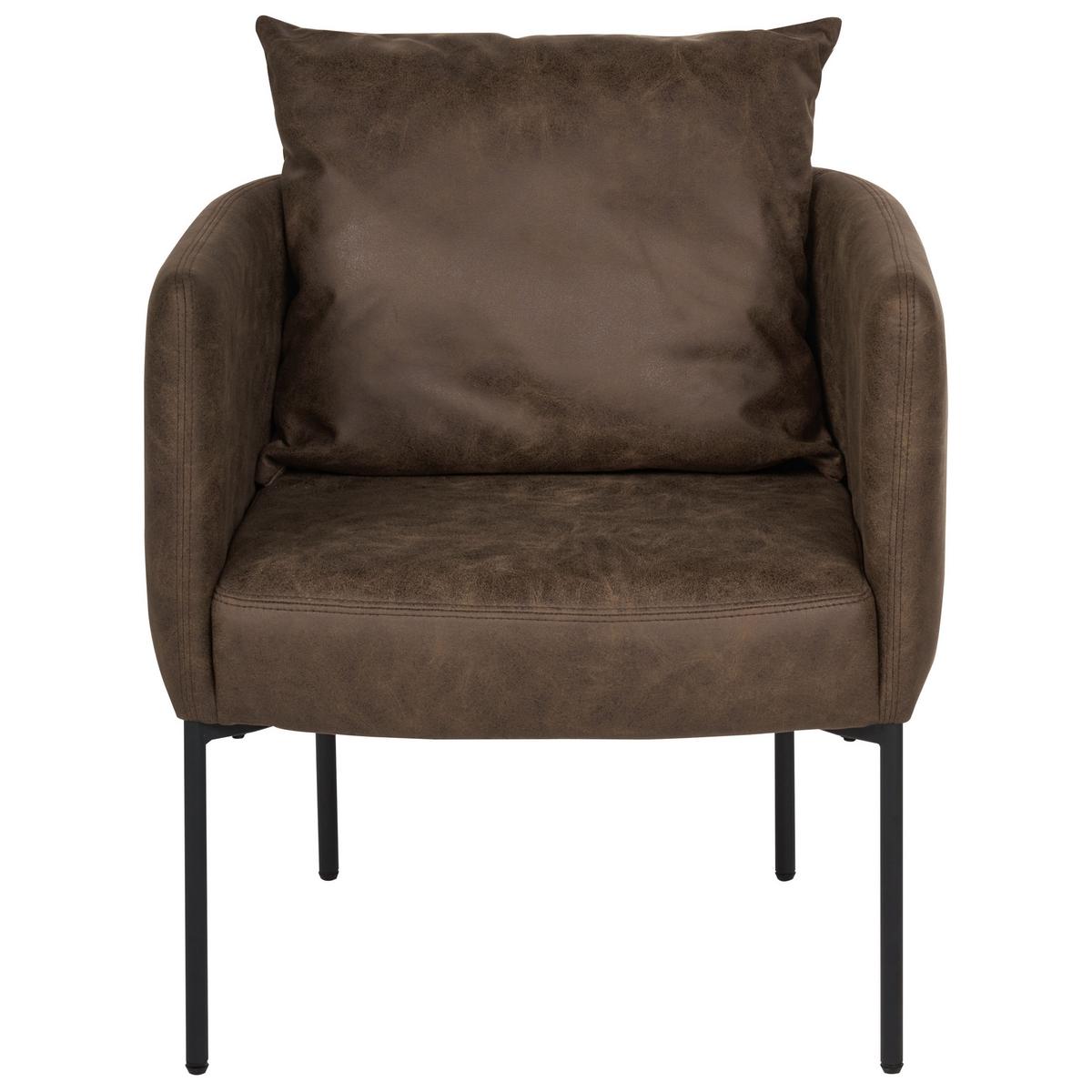 SESSEL Kunstleder Dunkelbraun Malmos - Dunkelbraun, Kunststoff (62/68/62cm) - Beliani