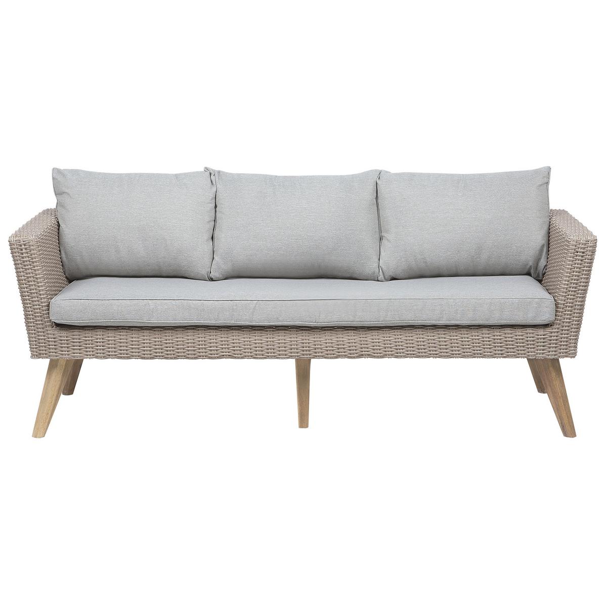 LOUNGE SET-5-Sitzer beige Vittoria - Beige, Kunststoff - Beliani