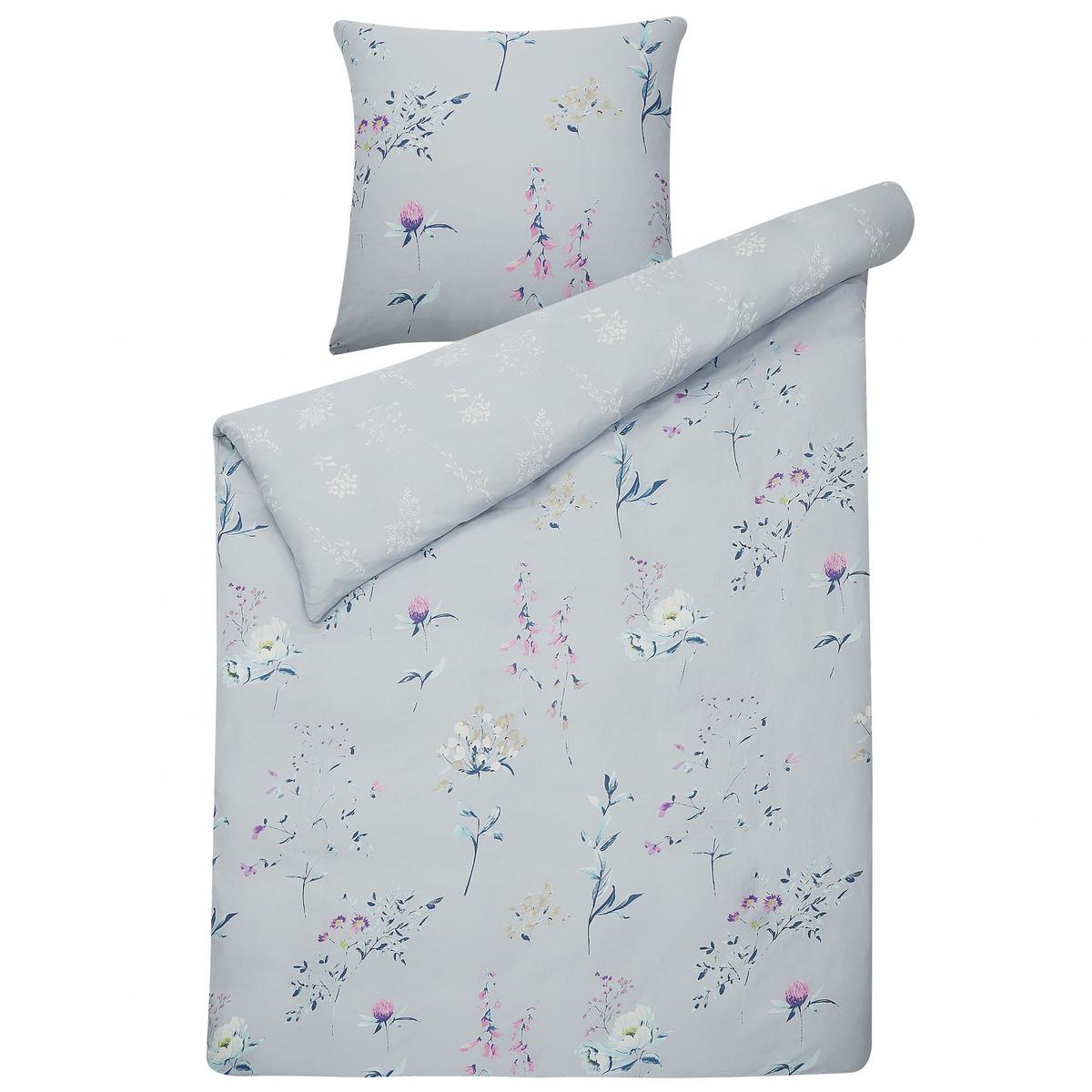 BETTWÄSCHE SET Evergreen 135x200 cm - Blau, Textil (135/200cm) - Beliani