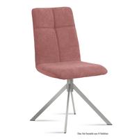 ESSZIMMERSTUHL (8er-Set) Dorine 47x92x60 Edelstahl/Rosewood - Edelstahlfarben/Dunkelrosa, Kunststoff (60/92/47cm) - 58aufmkessel