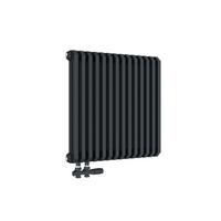 HEIZKÖRPER D-Profil Vertikal Mittelanschluss Anthrazit 60/60 cm - Anthrazit, Metall (60/60/10cm) - EMKE