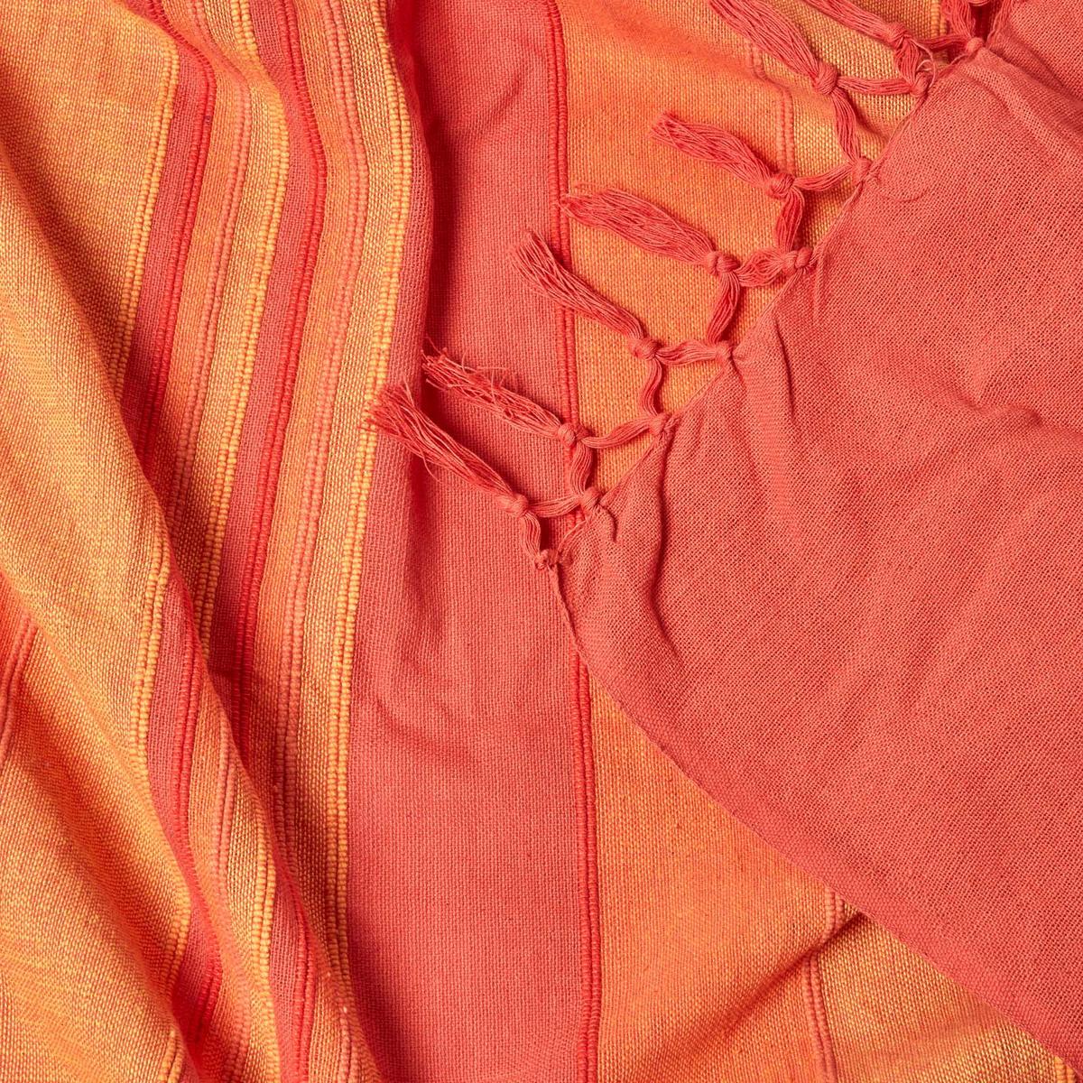 TAGESDECKE Morocco 255/360 cm, Baumwolle gestreift - Orange, Textil (255/360cm) - Homescapes