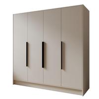DREHTÜRENSCHRANK BERON 200/200/51 cm Modern Kleiderschrank 4-türig Kaschmir - Kaschmir, Holzwerkstoff (200/200/51cm) - MASSENO
