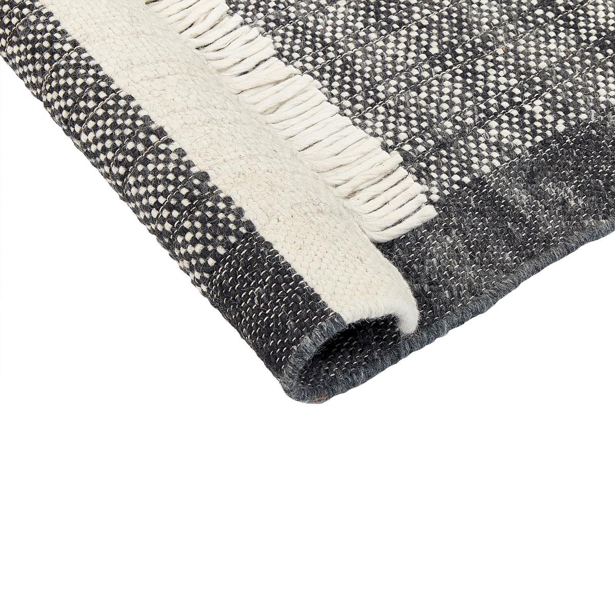 KURZFLOR-TEPPICH Atlanti 150/80 cm - Schwarz, Textil (80/150cm) - Beliani
