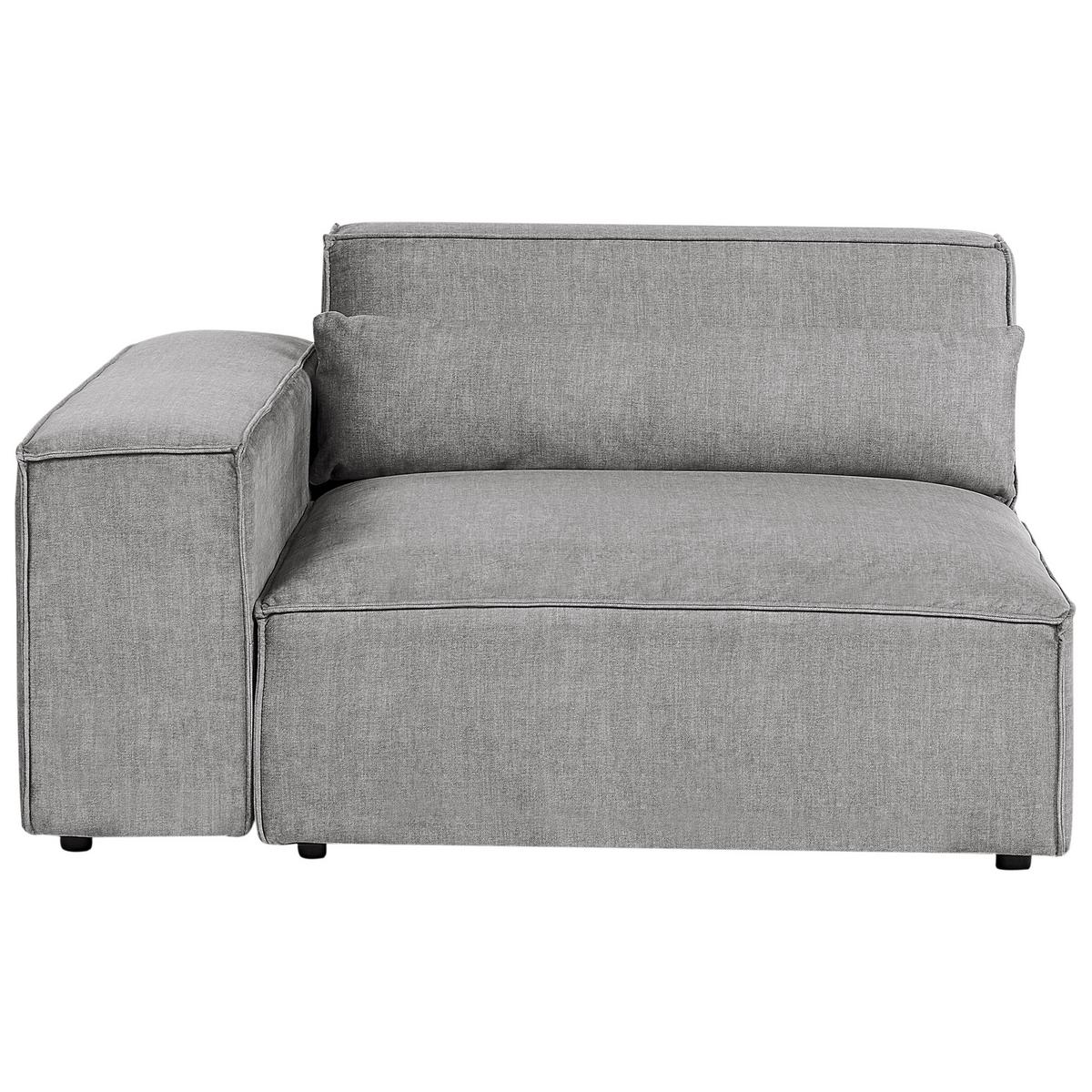 ECKSOFA Modul 3-Sitzer linksseitig Grau Stoff Hellnar - Grau, Textil (262/176cm) - Beliani