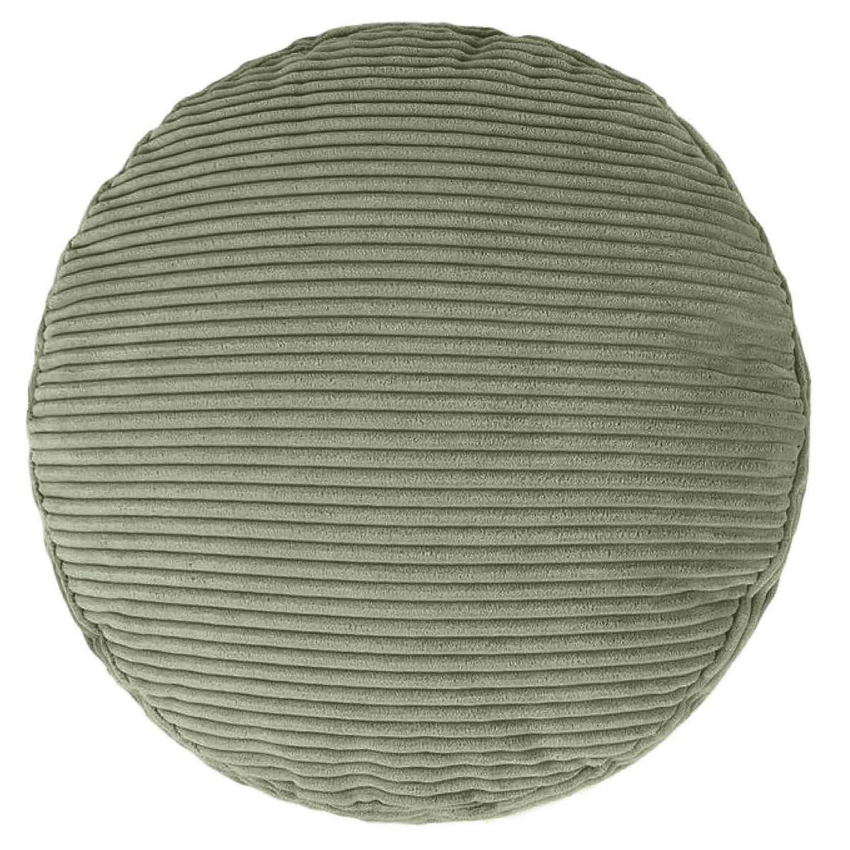 SITZPOUF Rund Milano - Salbeigrün, Textil (55/35/55cm) - icon