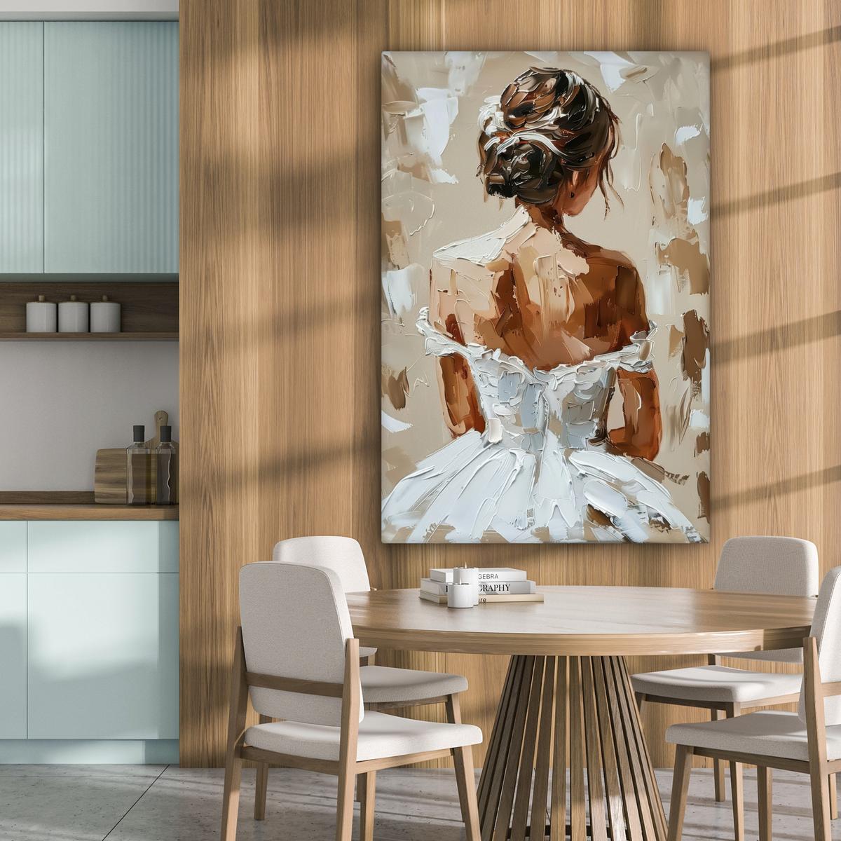LEINWANDBILD Frau - Farbe - Abstrakt - Beige - Modern Deko XXL 80x120 cm - Sandfarben, Textil (80/120cm) - MuchoWow